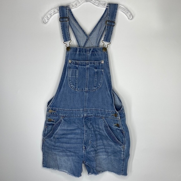 American Eagle Denim Jean Shortalls Size Small - Picture 1 of 10